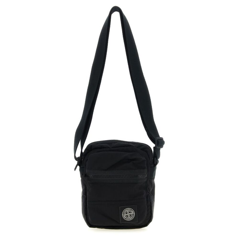 Stone Island Black Polyamide Crossbody Men's Bag